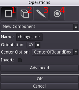 Operations Dialog Group Buttons