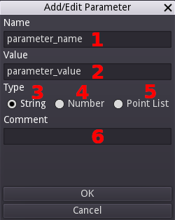 Add and Edit Parameter Dialog